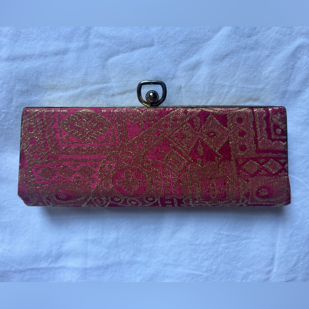 Vintage 1960’s Clamshell Eyeglasses Case Red/Gold